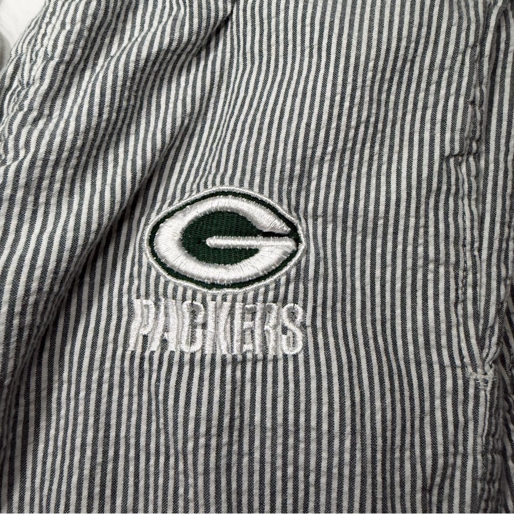 Green Bay Packers Lounge Pajama Pants Reebok NFL Team Apparel Striped Size Small - Picture 6 of 7
